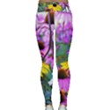 Yellow Flowers In The Purple Coneflower Garden Classic Yoga Leggings View2