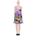 Yellow Flowers In The Purple Coneflower Garden Spaghetti Strap Velvet Dress View2