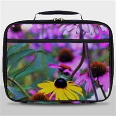 Yellow Flowers In The Purple Coneflower Garden Full Print Lunch Bag by myrubiogarden