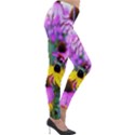 Yellow Flowers In The Purple Coneflower Garden Lightweight Velour Leggings View4