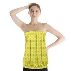 Traditional Patterns Chrysanthemum Strapless Top by Pakrebo