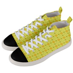 Traditional Patterns Chrysanthemum Men s Mid-top Canvas Sneakers by Pakrebo