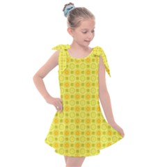 Traditional Patterns Chrysanthemum Kids  Tie Up Tunic Dress by Pakrebo