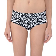 Pattern Star Design Texture Mid-waist Bikini Bottoms by Pakrebo