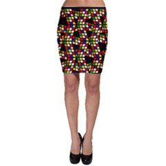 Graphic Pattern Rubiks Cube Cube Bodycon Skirt by Pakrebo