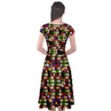 Graphic Pattern Rubiks Cube Cube Cap Sleeve Wrap Front Dress View2