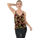 Graphic Pattern Rubiks Cube Cube Chiffon Cami View1