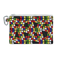 Graphic Pattern Rubiks Cube Cube Canvas Cosmetic Bag (large) by Pakrebo