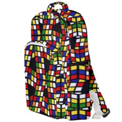 Graphic Pattern Rubiks Cube Cube Double Compartment Backpack