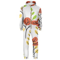 Tree Autumn Forest Landscape Hooded Jumpsuit (men)  by Pakrebo