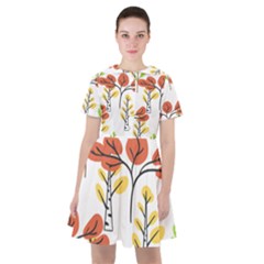 Tree Autumn Forest Landscape Sailor Dress