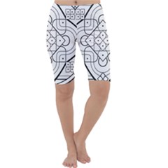 Mandala Drawing Dyes Page Cropped Leggings  by Pakrebo