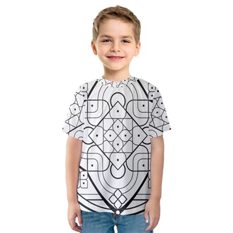 Mandala Drawing Dyes Page Kids  Sport Mesh Tee by Pakrebo