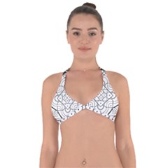 Mandala Drawing Dyes Page Halter Neck Bikini Top by Pakrebo