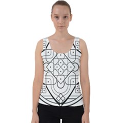 Mandala Drawing Dyes Page Velvet Tank Top by Pakrebo