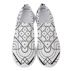 Mandala Drawing Dyes Page Women s Slip On Sneakers