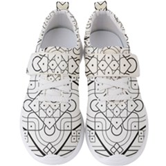 Mandala Drawing Dyes Page Men s Velcro Strap Shoes