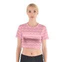 Damask Floral Design Seamless Cotton Crop Top View1