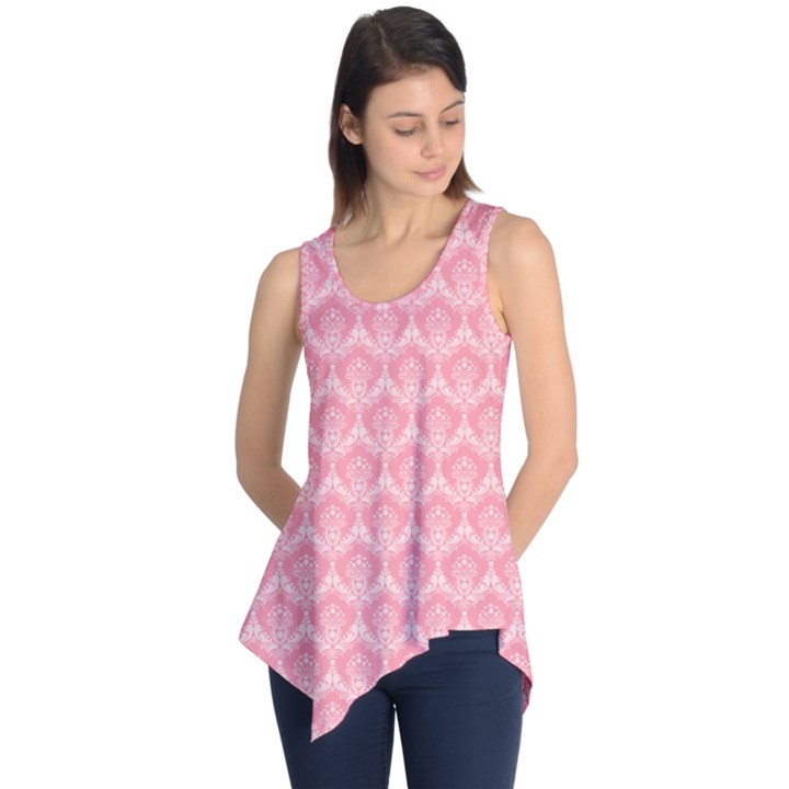 Damask Floral Design Seamless Sleeveless Tunic