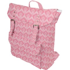 Damask Floral Design Seamless Buckle Up Backpack