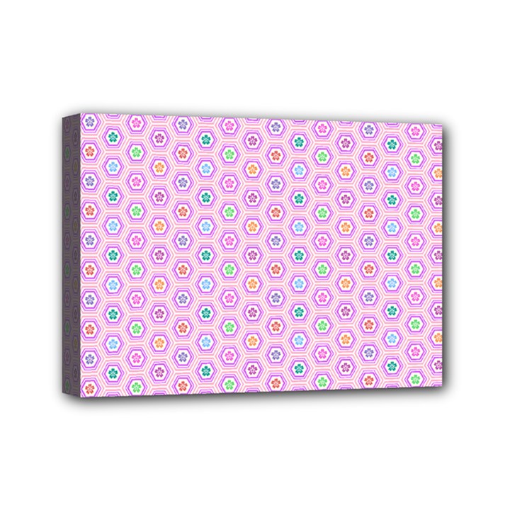 A Hexagonal Pattern Mini Canvas 7  x 5  (Stretched)