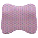 A Hexagonal Pattern Velour Head Support Cushion View1