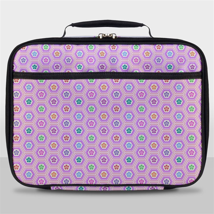 A Hexagonal Pattern Full Print Lunch Bag