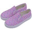 A Hexagonal Pattern Kids  Canvas Slip Ons View2