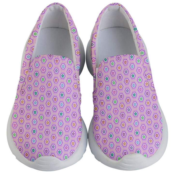 A Hexagonal Pattern Kids  Lightweight Slip Ons