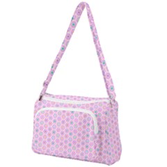 A Hexagonal Pattern Front Pocket Crossbody Bag