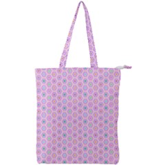 A Hexagonal Pattern Double Zip Up Tote Bag