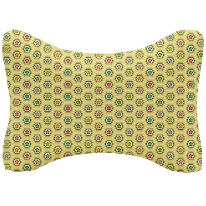 A Hexagonal Pattern Seat Head Rest Cushion