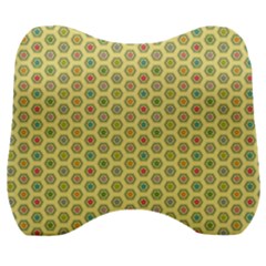 A Hexagonal Pattern Velour Head Support Cushion by Pakrebo