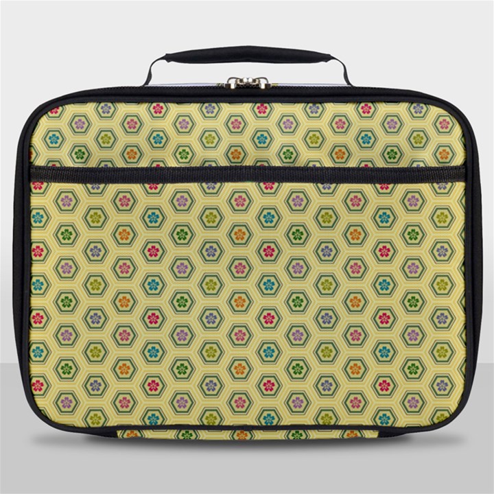 A Hexagonal Pattern Full Print Lunch Bag