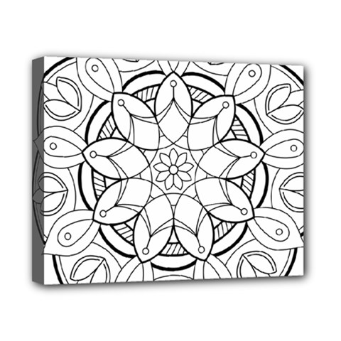 Mandala Drawing Dyes Page Canvas 10  X 8  (stretched) by Pakrebo