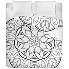 Mandala Drawing Dyes Page Duvet Cover Double Side (california King Size) by Pakrebo