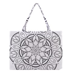 Mandala Drawing Dyes Page Medium Tote Bag by Pakrebo