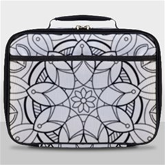 Mandala Drawing Dyes Page Full Print Lunch Bag by Pakrebo