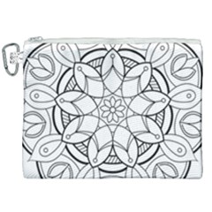 Mandala Drawing Dyes Page Canvas Cosmetic Bag (xxl) by Pakrebo