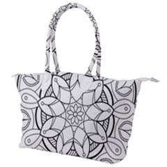 Mandala Drawing Dyes Page Canvas Shoulder Bag