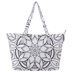 Mandala Drawing Dyes Page Full Print Shoulder Bag