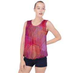 Abstract Background Texture Bubble Hem Chiffon Tank Top by Pakrebo