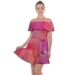 Abstract Background Texture Off Shoulder Velour Dress