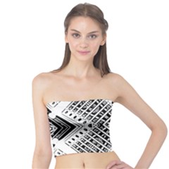 Pattern Tile Repeating Geometric Tube Top by Pakrebo