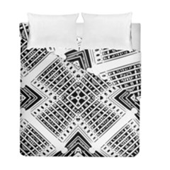 Pattern Tile Repeating Geometric Duvet Cover Double Side (full/ Double Size) by Pakrebo