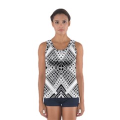 Pattern Tile Repeating Geometric Sport Tank Top  by Pakrebo