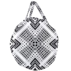 Pattern Tile Repeating Geometric Giant Round Zipper Tote by Pakrebo