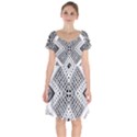 Pattern Tile Repeating Geometric Short Sleeve Bardot Dress View1