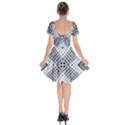 Pattern Tile Repeating Geometric Short Sleeve Bardot Dress View2