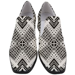 Pattern Tile Repeating Geometric Slip On Heel Loafers